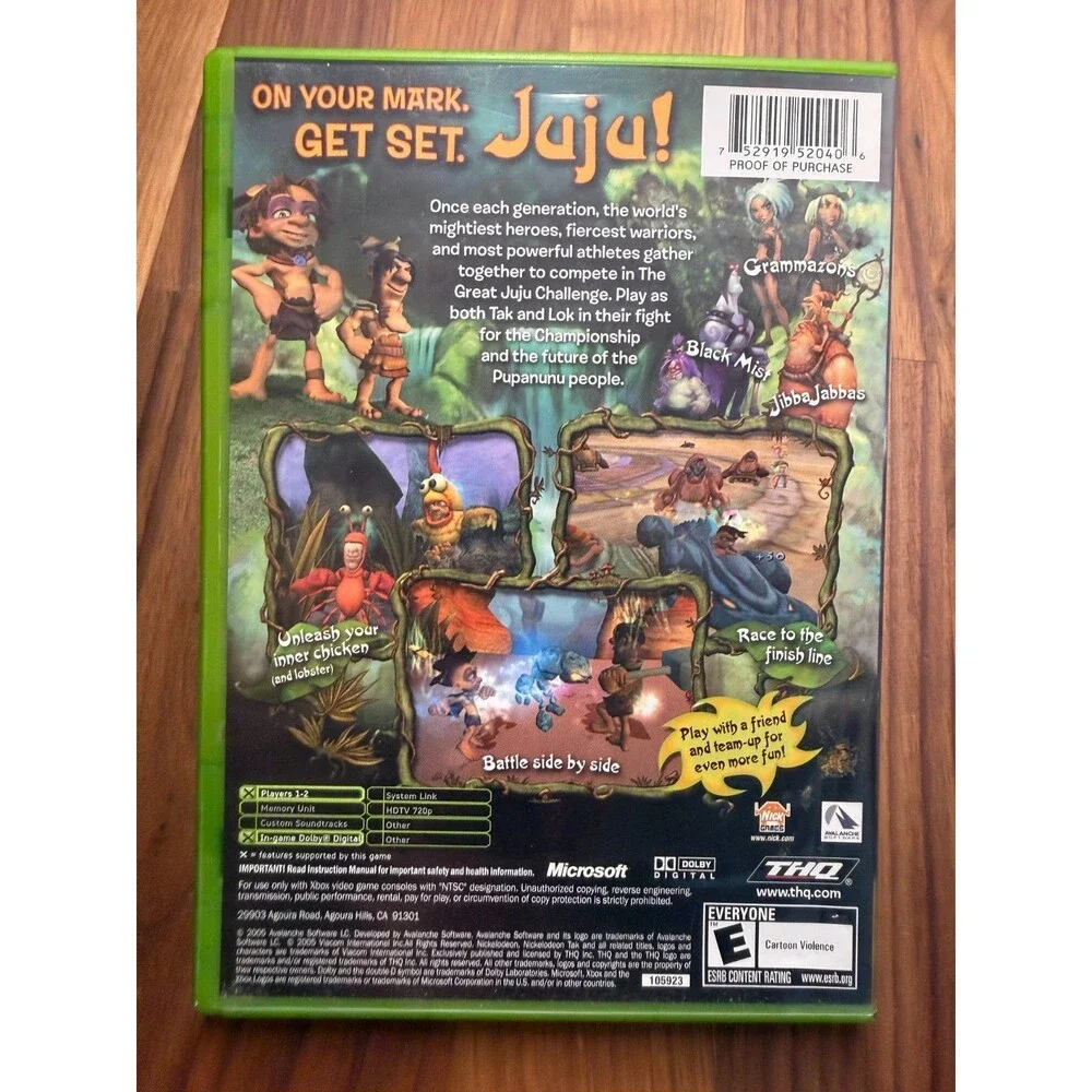 Tak: The Great Juju Challenge Original Xbox Cib Tested and Working